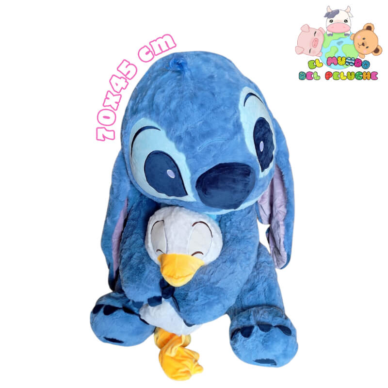 Stitch con Pato Kawaii | Peluche Gigante Importado | 70x45 cm | El Mundo del Peluche