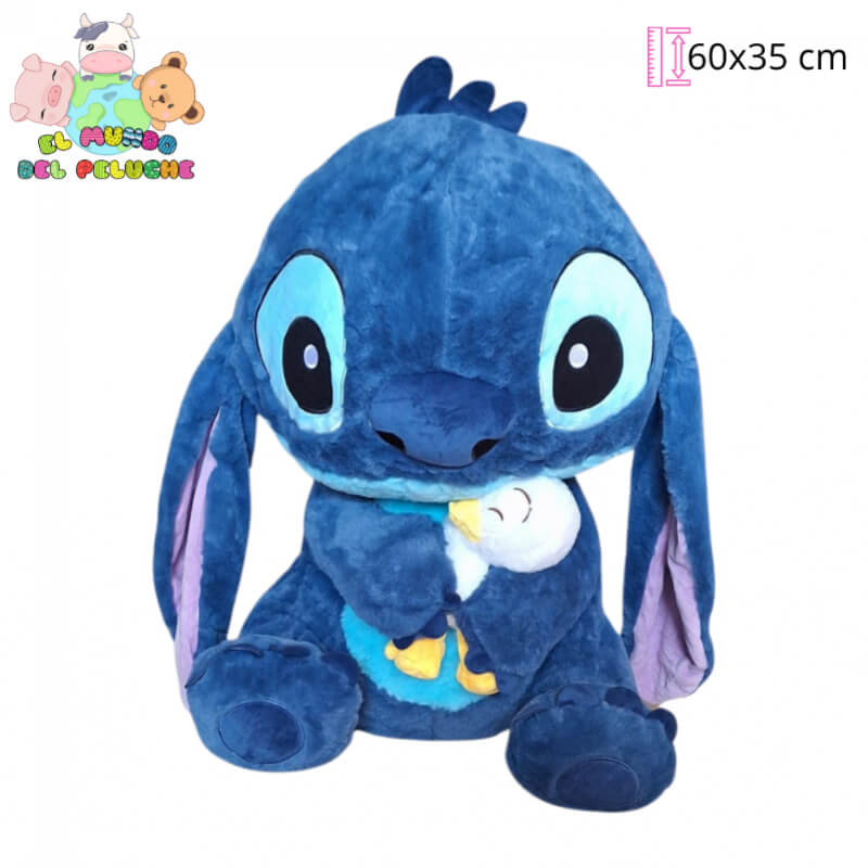 Peluche Stitch Bebé con Pato | 60x35 cm | El Mundo del Peluche