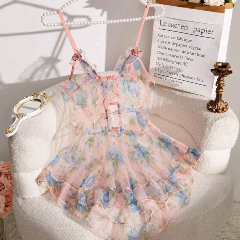 Babydoll sexy con estampados de flores Amor to go L