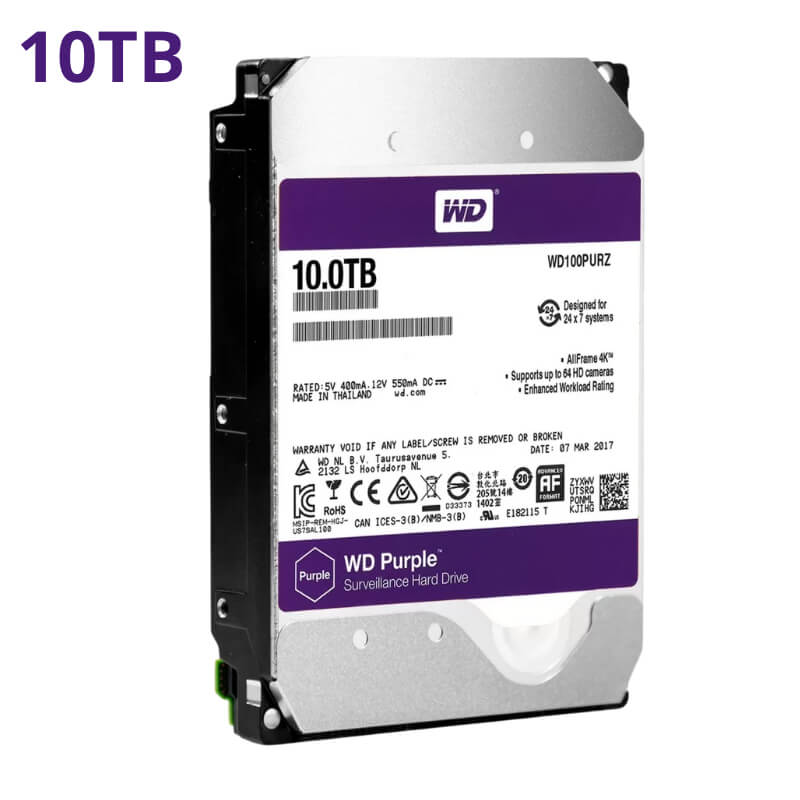 Disco Duro 10TB Especial DVR WD Purple