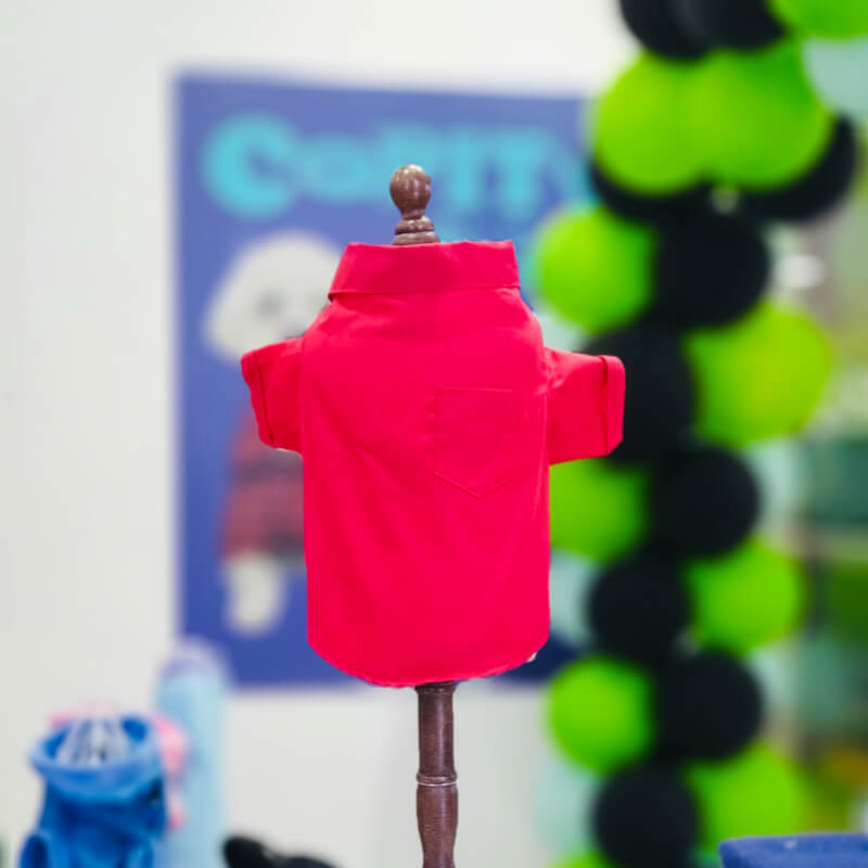 CAMISA LLANA COLOR ROJO XS/S