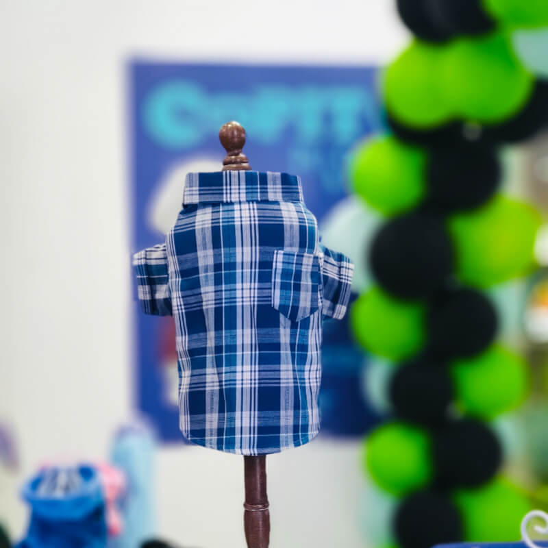 CAMISA A CUADROS VERDE XXXS/XXS