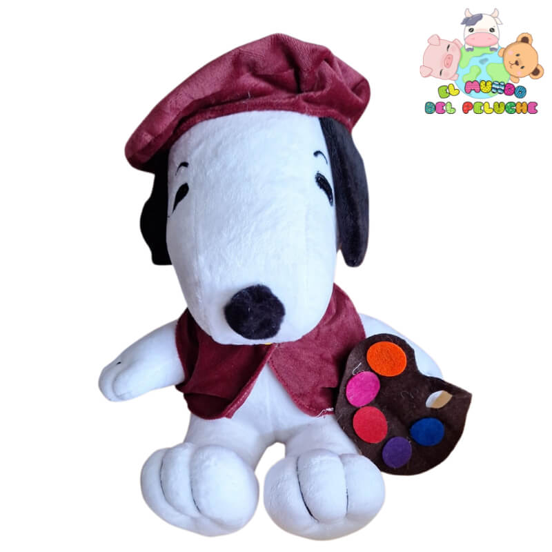 Peluche Snoopy Acuarela #1 | Edición Artista 25x15 cm | Colores Vino o Amarillo | El Mundo del Peluche
