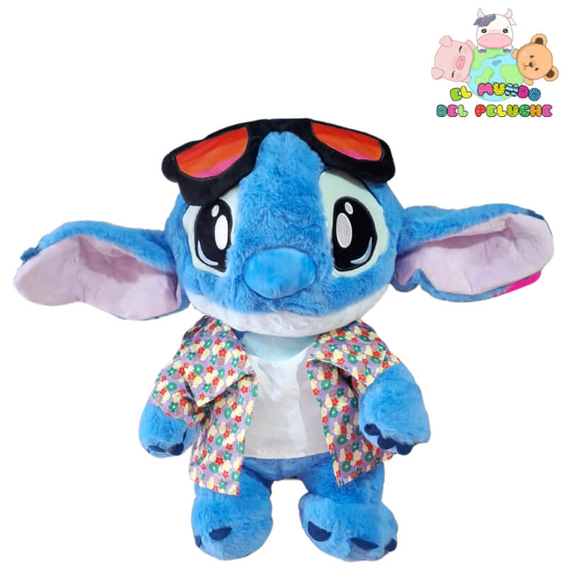 Stitch Playera #3 | Edición Aloha con Estilo | Peluche Importado 45x20 cm | El Mundo del Peluche