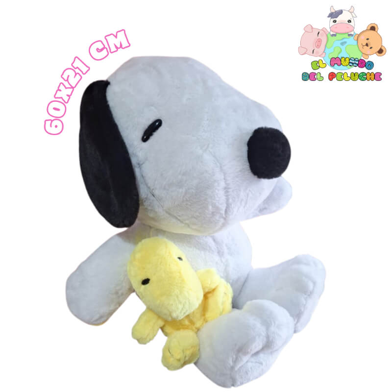 Snoopy con Pollito #4 | Edición Abrazo Tierno 60x21 cm | El Mundo del Peluche