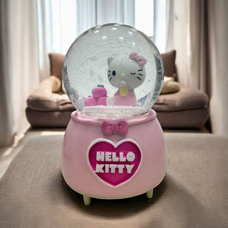 ESFERA DE NIEVE 100# C/MUSICA HELLO KITTY