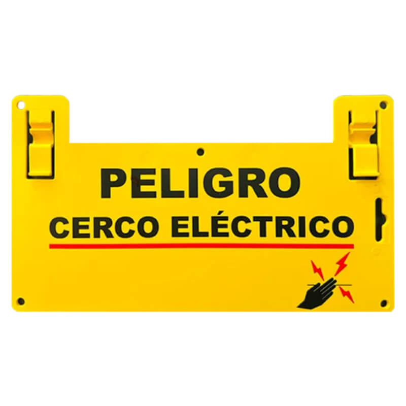 Letrero de Advertencia UV para Cerco Eléctrico SIN LOGOTIPO