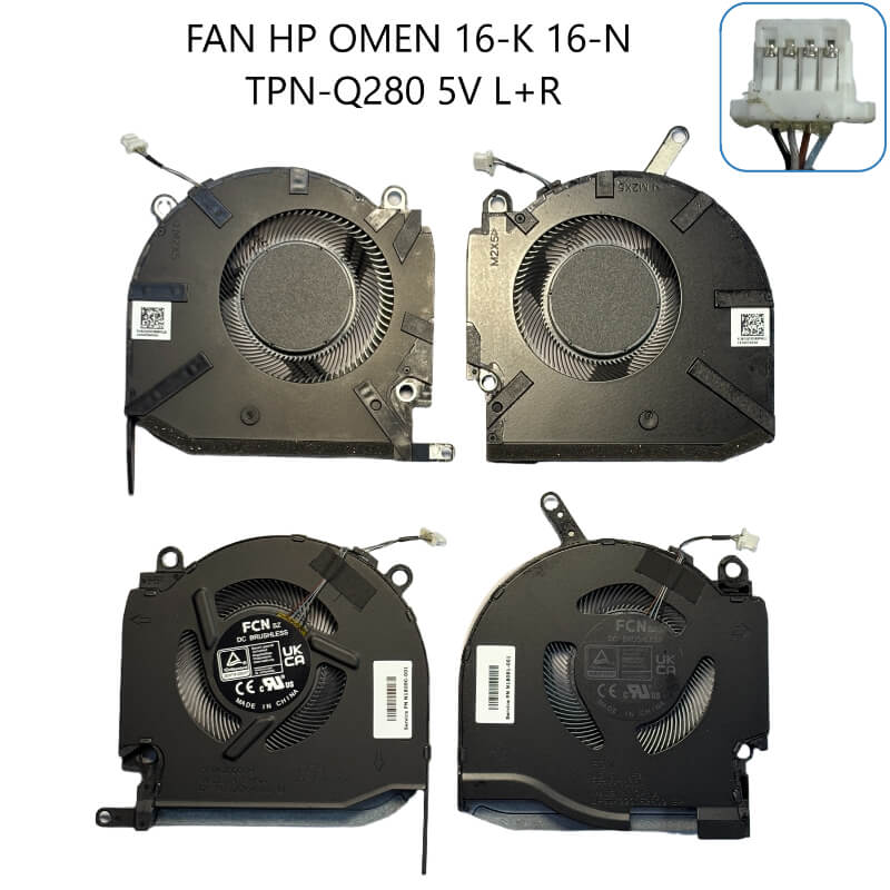 FAN HP OMEN 16-K 16-N TPN-Q280 5V L+R