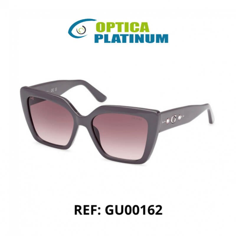 Gafa Guess GU00162 20F | Gafas de sol butterfly gris brillante – 55‑17‑140 / UV400