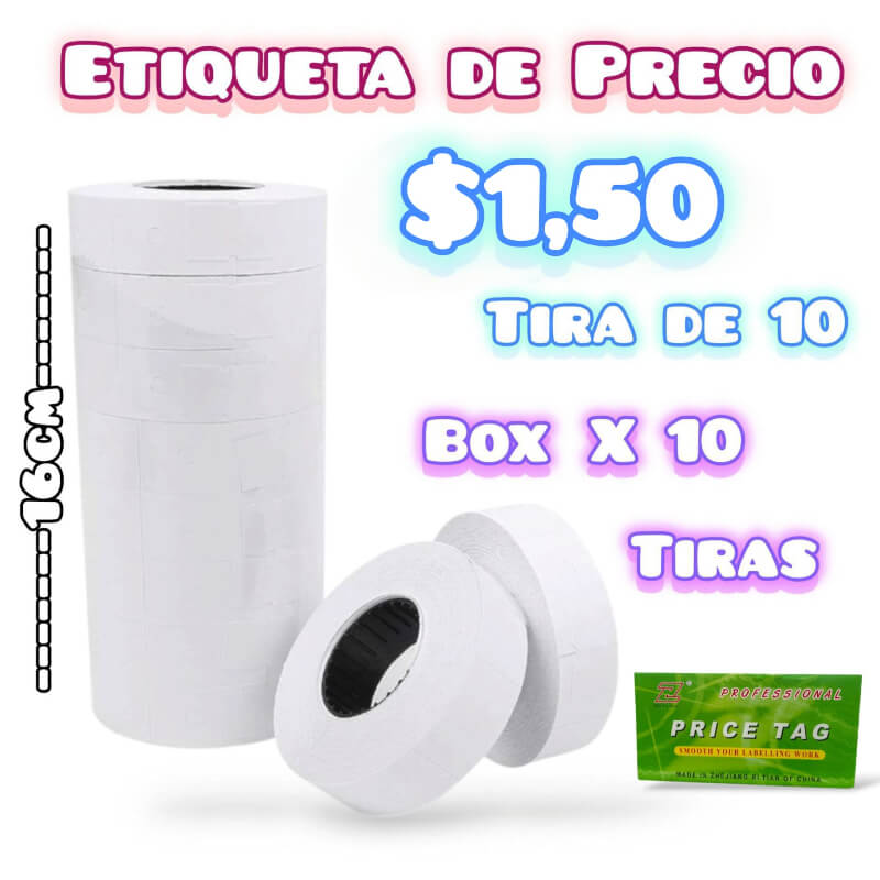 ROLLO DE PRECIO TIRA X 10UND