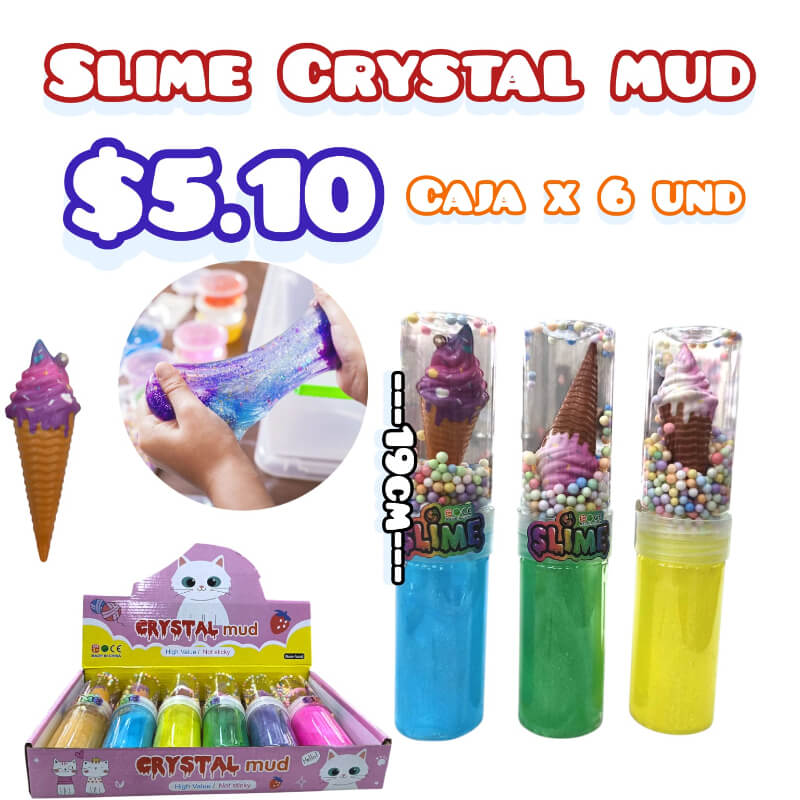 SLIME CRYSTAL MUD CAJA X 6 UND