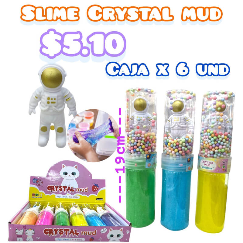 SLIME CRYSTAL MUD CAJA X 6 UND