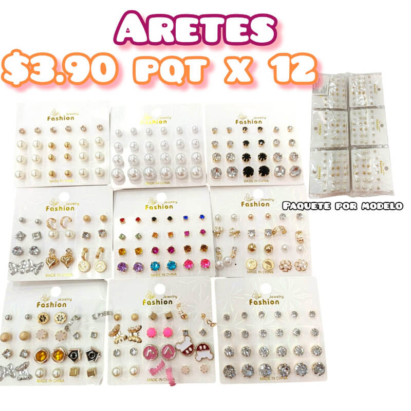 ARETES EN PLAANCHA PQT X 12 BLISTER
