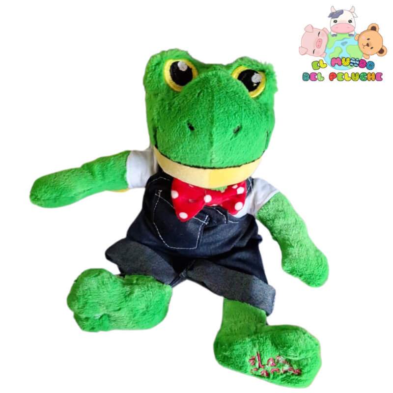 Peluche Rana René | Edición La Rana de Lara Campos | 12x32 cm | El Mundo del Peluche