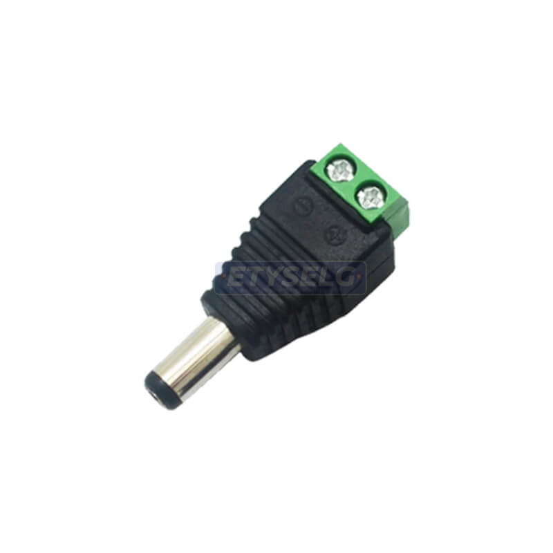 Bornera macho jack para CCTV 12–30 VDC