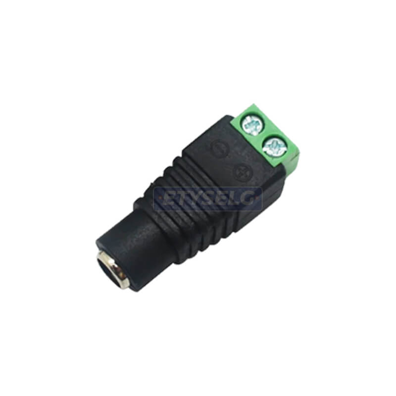 Bornera hembra jack para CCTV 12–30 VDC