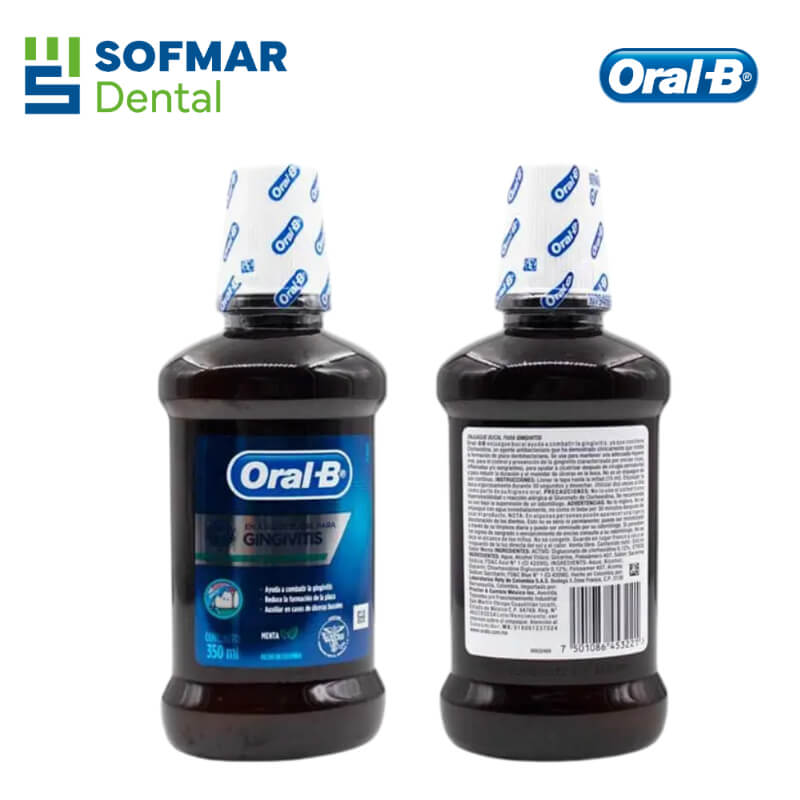 Enjuague Bucal para Gingivitis 350 ml | Con Clorhexidina | ORAL-B Profesional | Control de Encías Inflamadas | Depósito Dental Sofmar
