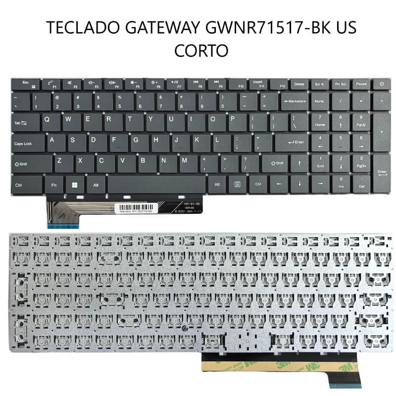 TECLADO Gateway GWNR71517-BK US CORTO