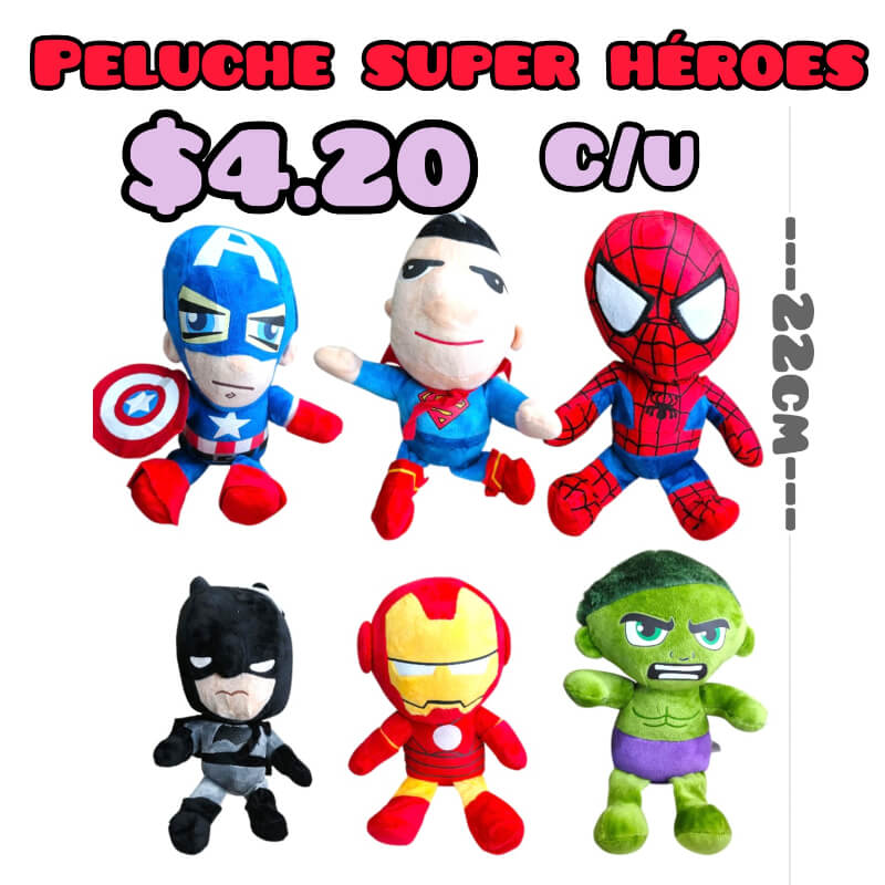 PELUCHE SUPER HÉROES