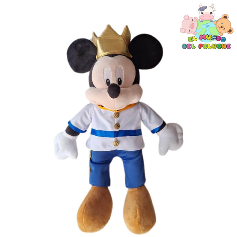 Peluche Mickey Rey #2 | Edición Real con Corona | 14x40 cm | El Mundo del Peluche