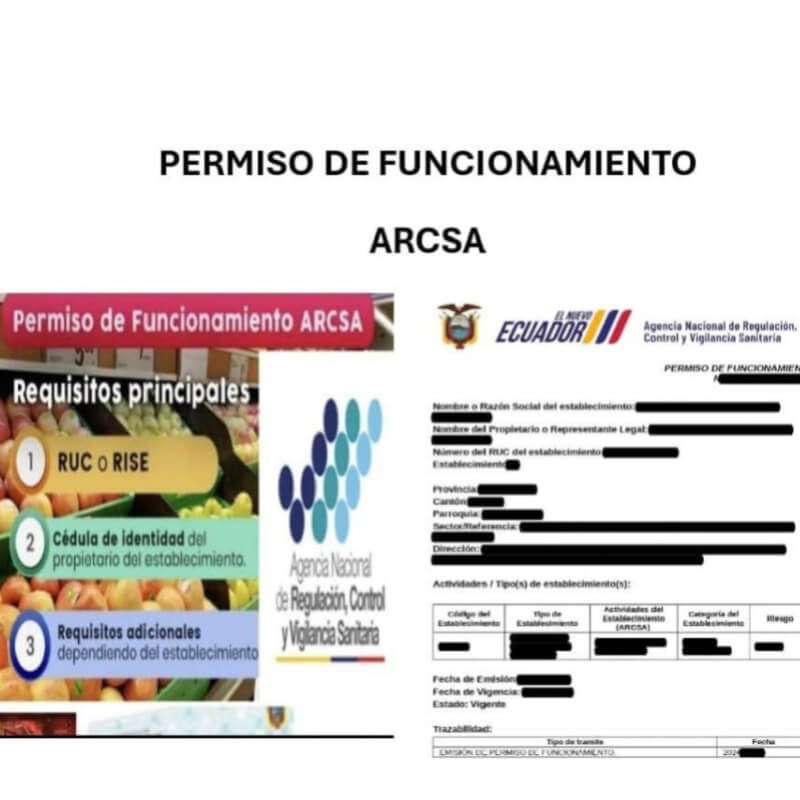 Permiso de Funcionamiento ARCSA