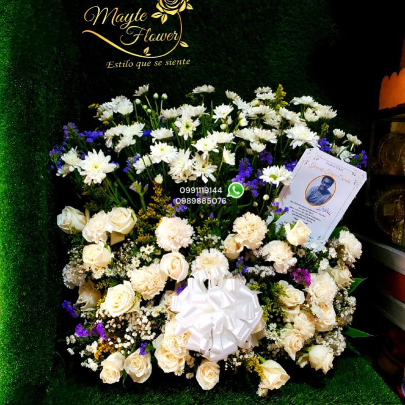 Arreglo Fúnebre Blanco Mediano
