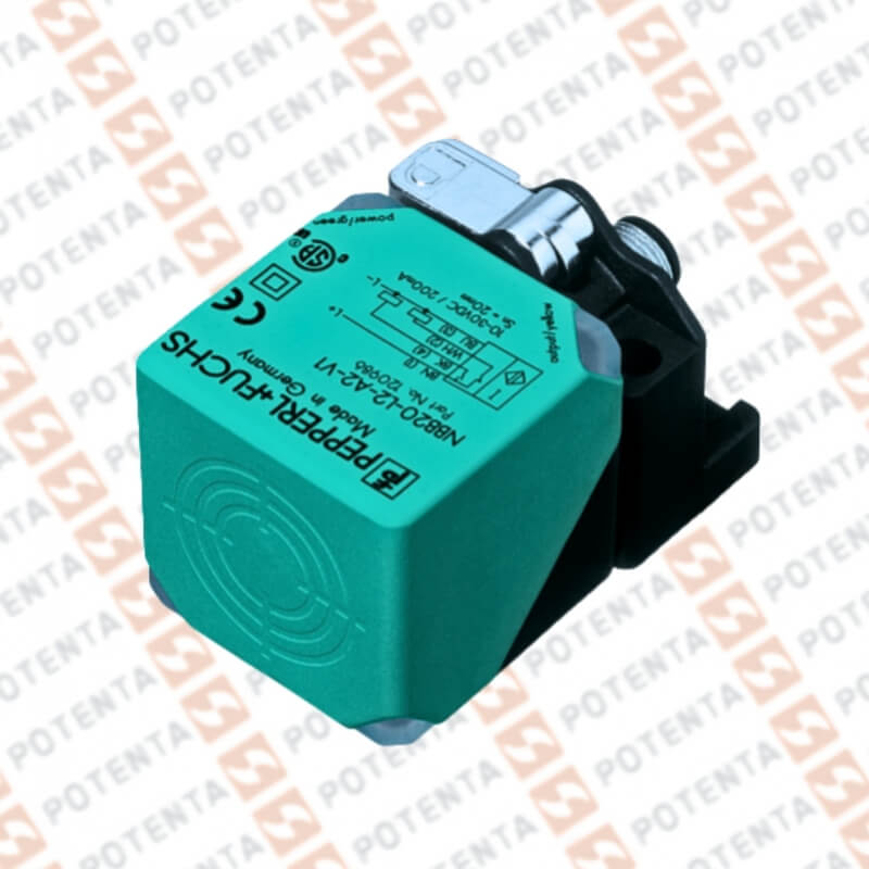 Sensor Inductivo, Rectangular 40x40x67mm, 40mm nRas, 10-30Vdc, Pnp/no-nc, Con=m12-4p ip69k P+F
