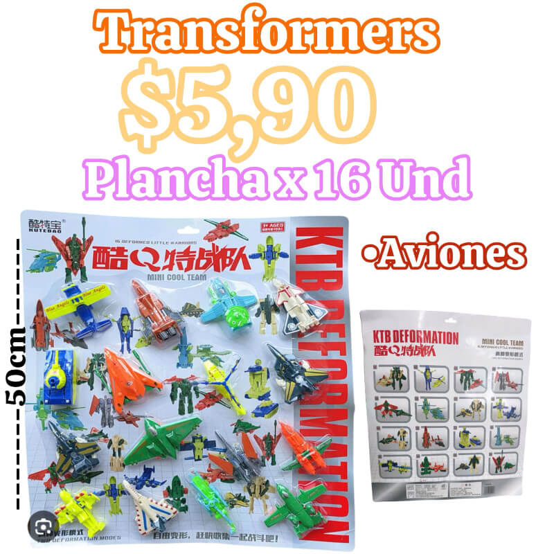 PLANCHA DE TRANSFORMERS