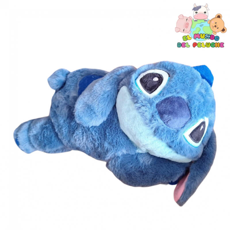 Peluche Stitch Echado | Posición Relajada | 20x25x40 cm | El Mundo del Peluche