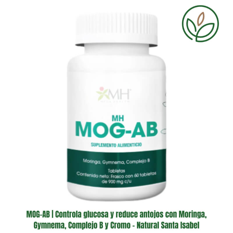MOG-AB | Controla glucosa y reduce antojos con Moringa, Gymnema, Complejo B y Cromo – Natural Santa Isabel