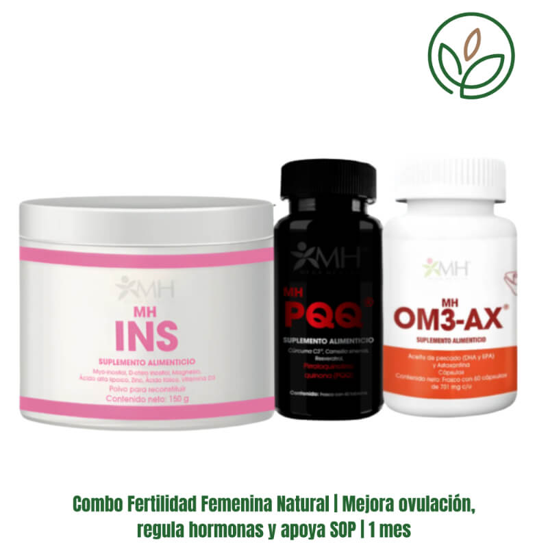 Combo Fertilidad Femenina Natural | Mejora ovulación, regula hormonas y apoya SOP | 1 mes – Natural Santa Isabel