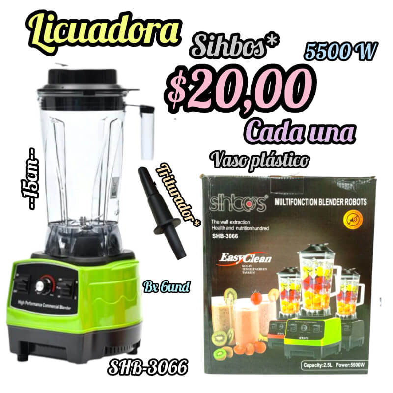 Licuadora Plástica Sihbos 5500w