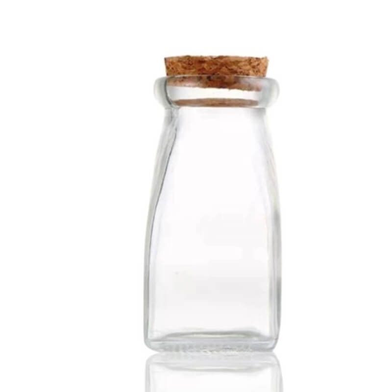 Botella de Cristal Alargada con Tapa de Corcho | Envase Elegante