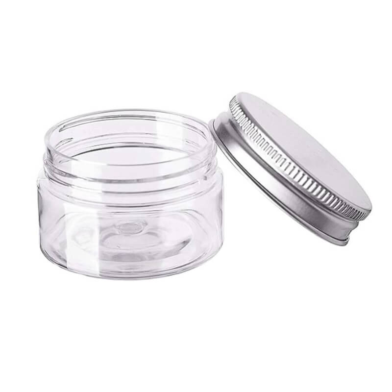 Envase Transparente con Tapa de Aluminio