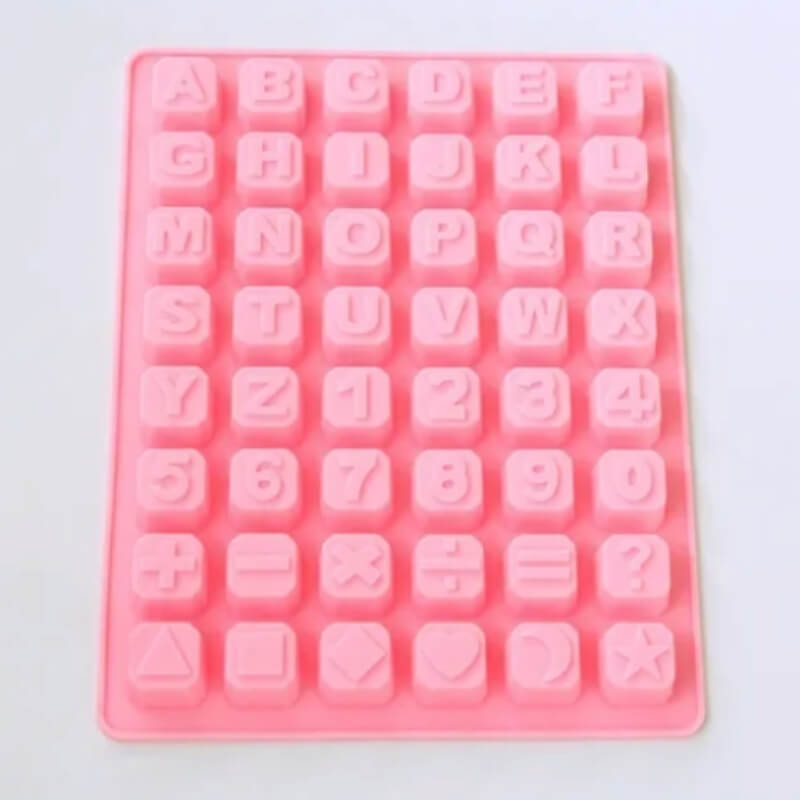Molde Silicona Números, Letras y Signos