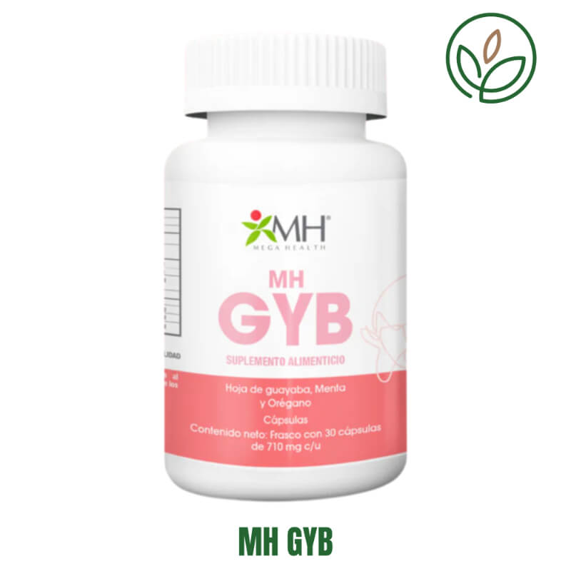 MH GYB – Alivio natural para la inflamación intestinal, digestión ligera y control de cólicos con menta, orégano y guayaba