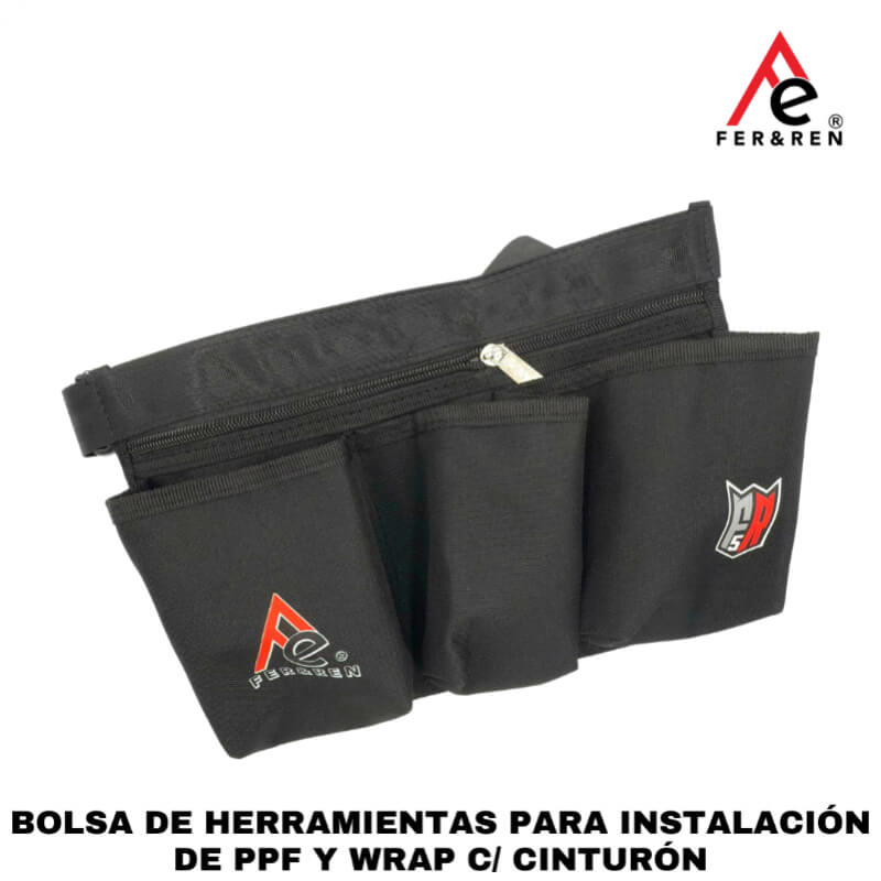 Bolsa de Herramientas para Instalación de PPF y Wrap, Lona Resistente con Cinturón | Distribuidora FerRen