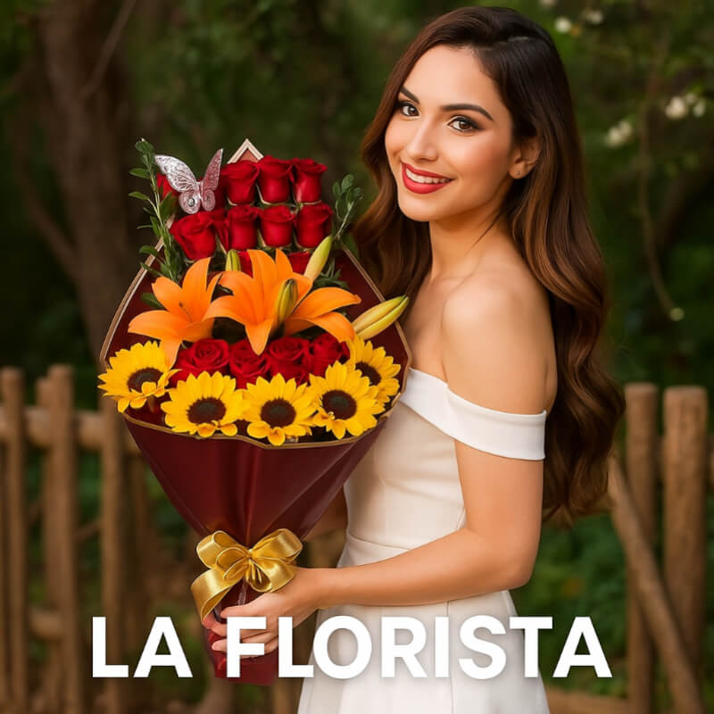 Ramo Fuego del Sol: Rosas, Lirios y Girasoles en Ibarra