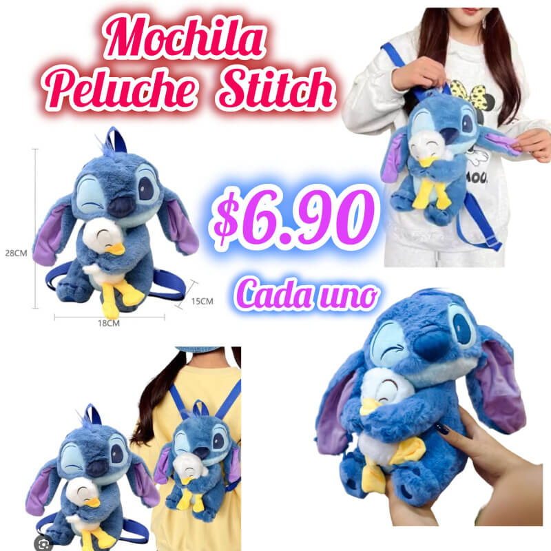 MOCHILA PELUCHE STITCH