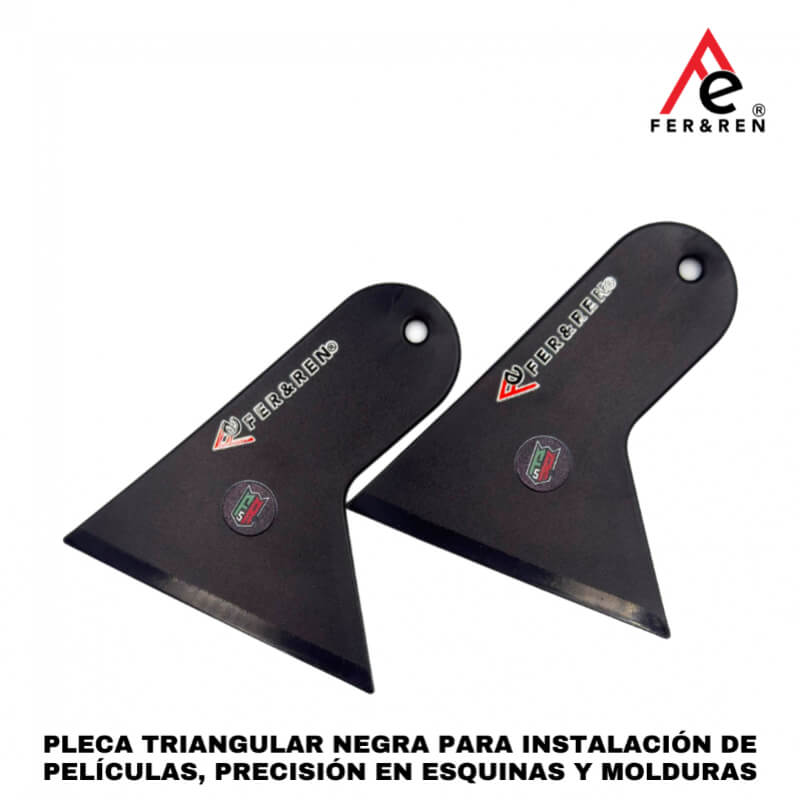 Pleca Triangular Negra para Instalación de Películas, Precisión en Esquinas y Molduras | Distribuidora FerRen