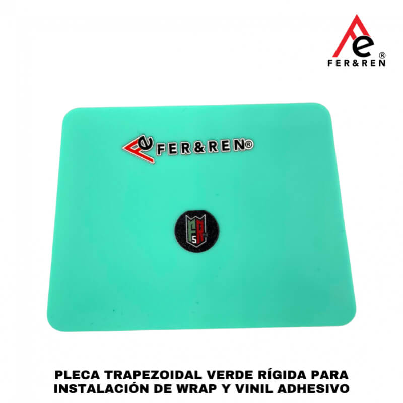 Pleca Trapezoidal Verde Rígida para Instalación de Wrap y Vinil Adhesivo | Distribuidora FerRen