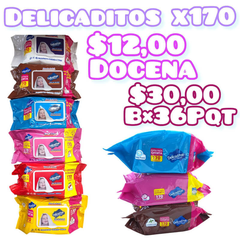 Pañitos Húmedos DELICADITOS X170