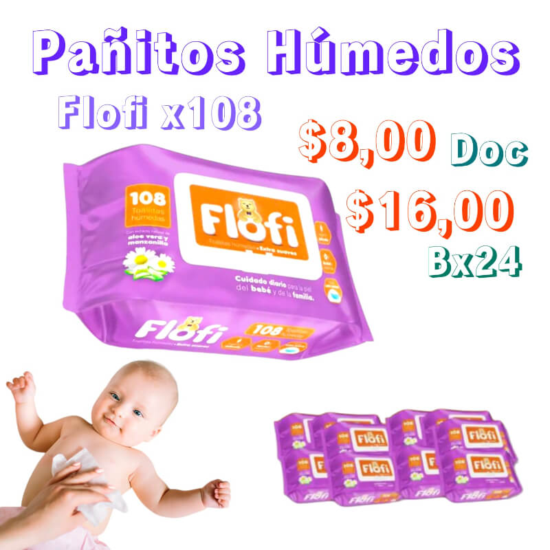 Pañitos Húmedos FLOFI X108