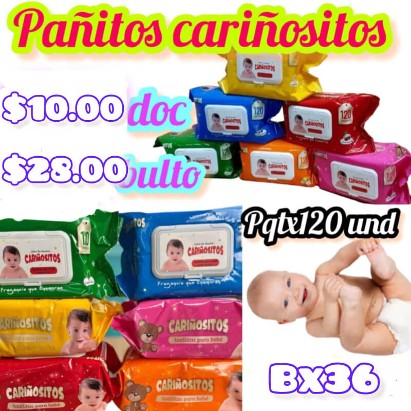 Pañitos Húmedos CARIÑOSITOS X120