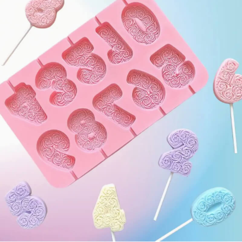 Moldes de Números Rosas