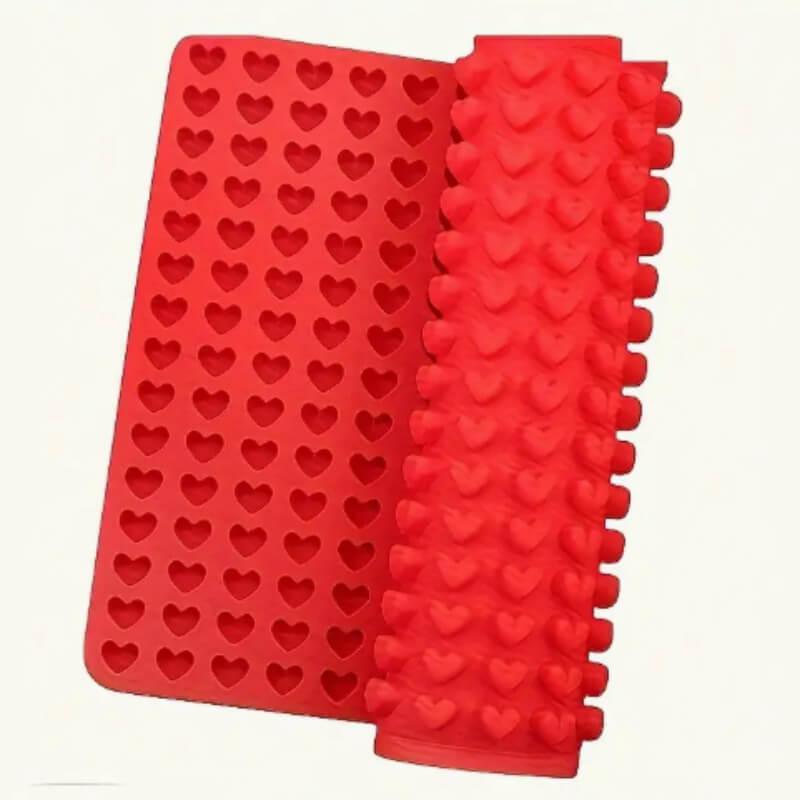 Molde Silicon de Corazones Pequeños