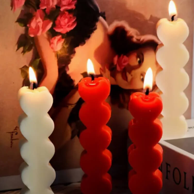 Moldes de Silicona Corazón para Velas