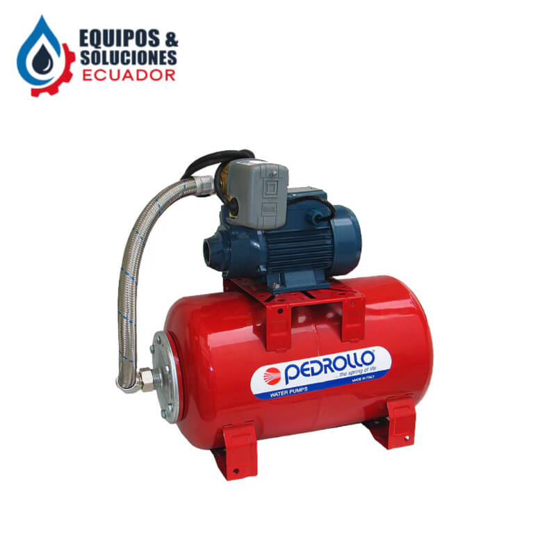 Equipo Hidroneumático con Bomba Periférica y Tanque de Membrana intercambiable de 0.5 Hp, Pedrollo