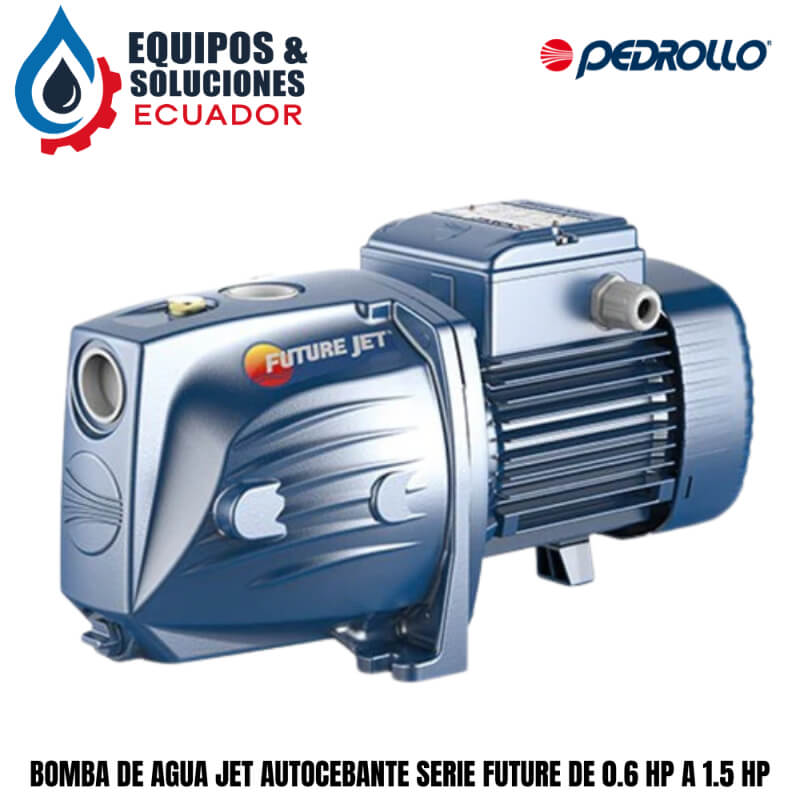 Bomba de Agua Jet Autocebante Serie Future de 0.6 Hp a 1.5 Hp, Pedrollo