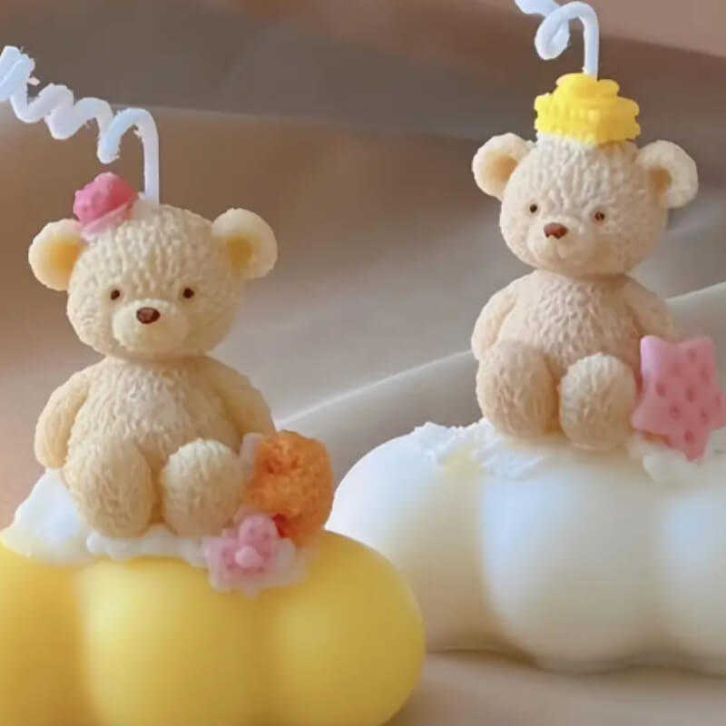 Molde de Silicona para Vela de Oso Teddy Adorable